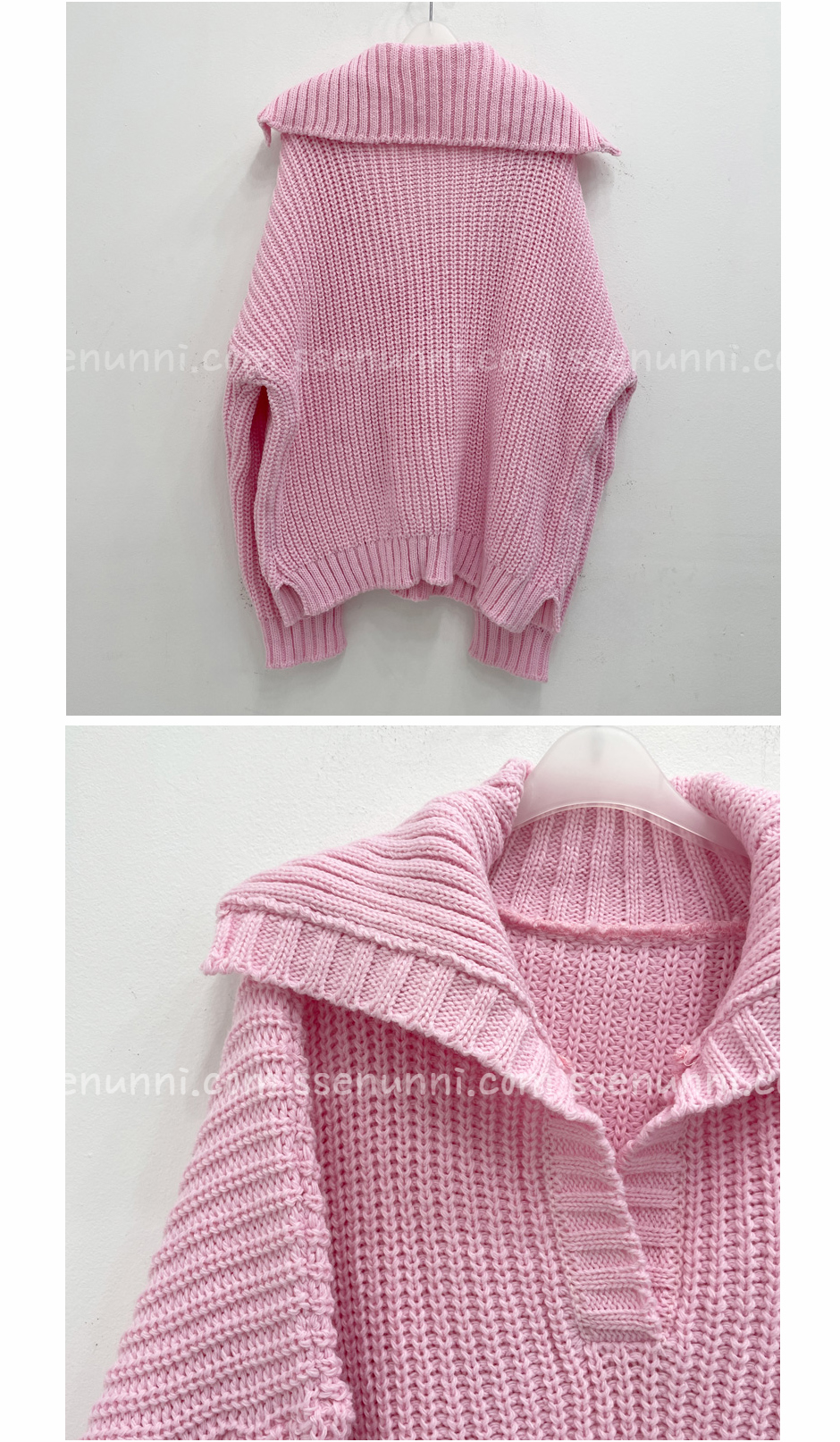 긴팔 티셔츠 핑크 색상 이미지-S1L49